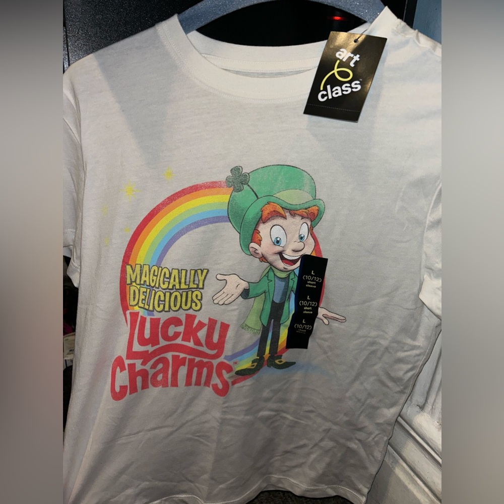 Lucky Charms kids shirt. Size L (10/12) short sleeve. Brand- Art Class